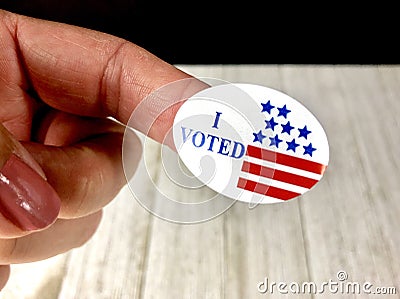 I voted sticker Stock Photo